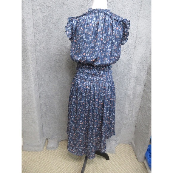Current Air Dress Women S Blue Floral Cottagecore Smocked Ruffle Feminine Chic - Picture 4 of 16
